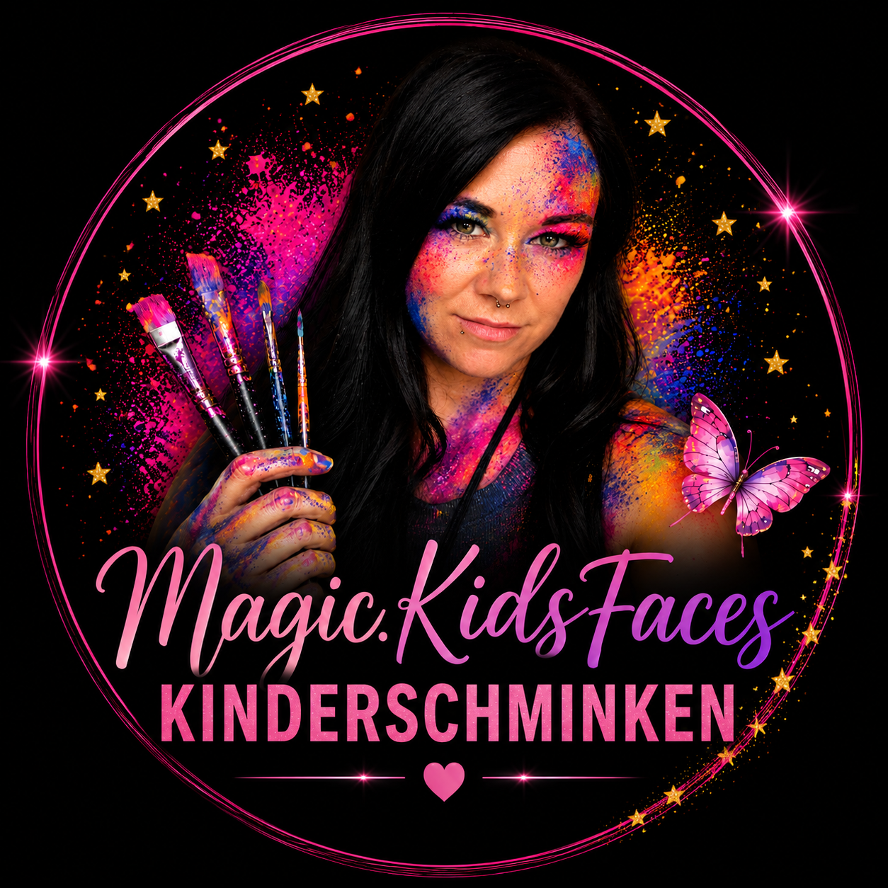 Magic Kids Faces – Sina mit Pinseln und farbenfrohem Facepainting